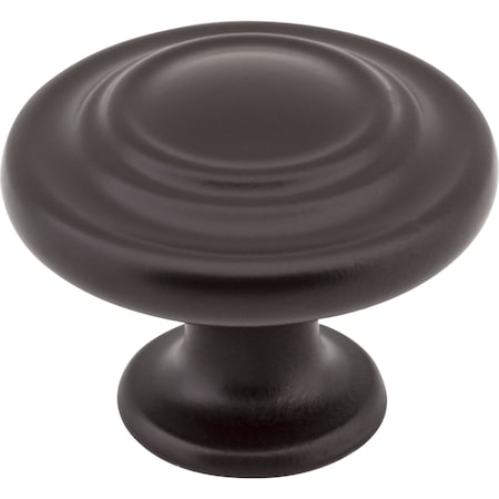 Elements 1-5/16" Diameter Dark Bronze Round Arcadia Cabinet Knob 107ORB